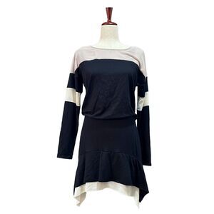 Bailey‎ 44 Anthropologie Women's Harper Blouson Color Block Dress Extra Small XS